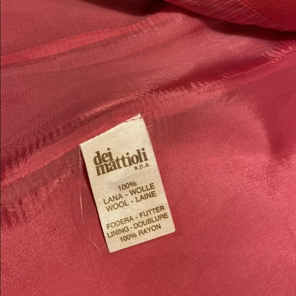 Gianfranco ferre hot pink wool blazer jacket Italy gold bottton  GF Ferre size 6 - Picture 7 of 8